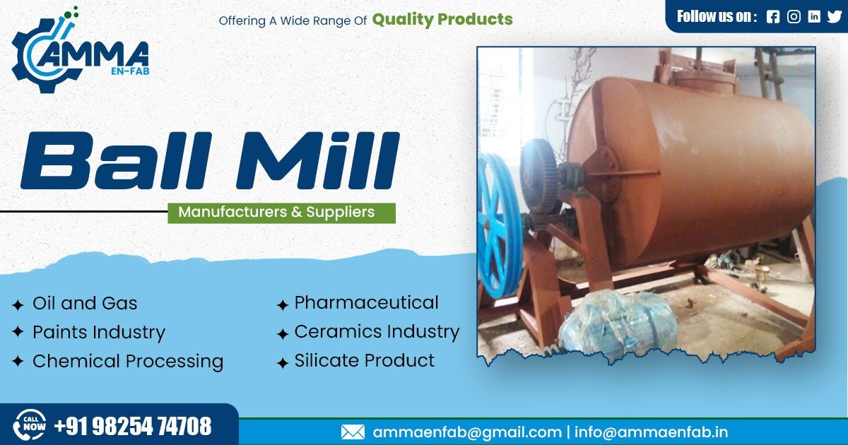 Supplier of Ball Mill in Rajasthan
